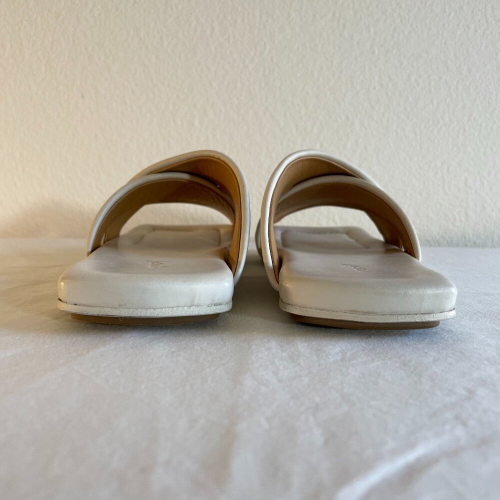 New Marsèll Flat Leather Slides Ivory Calfskin Leather Size IT 37 US 7 - Picture 7 of 10